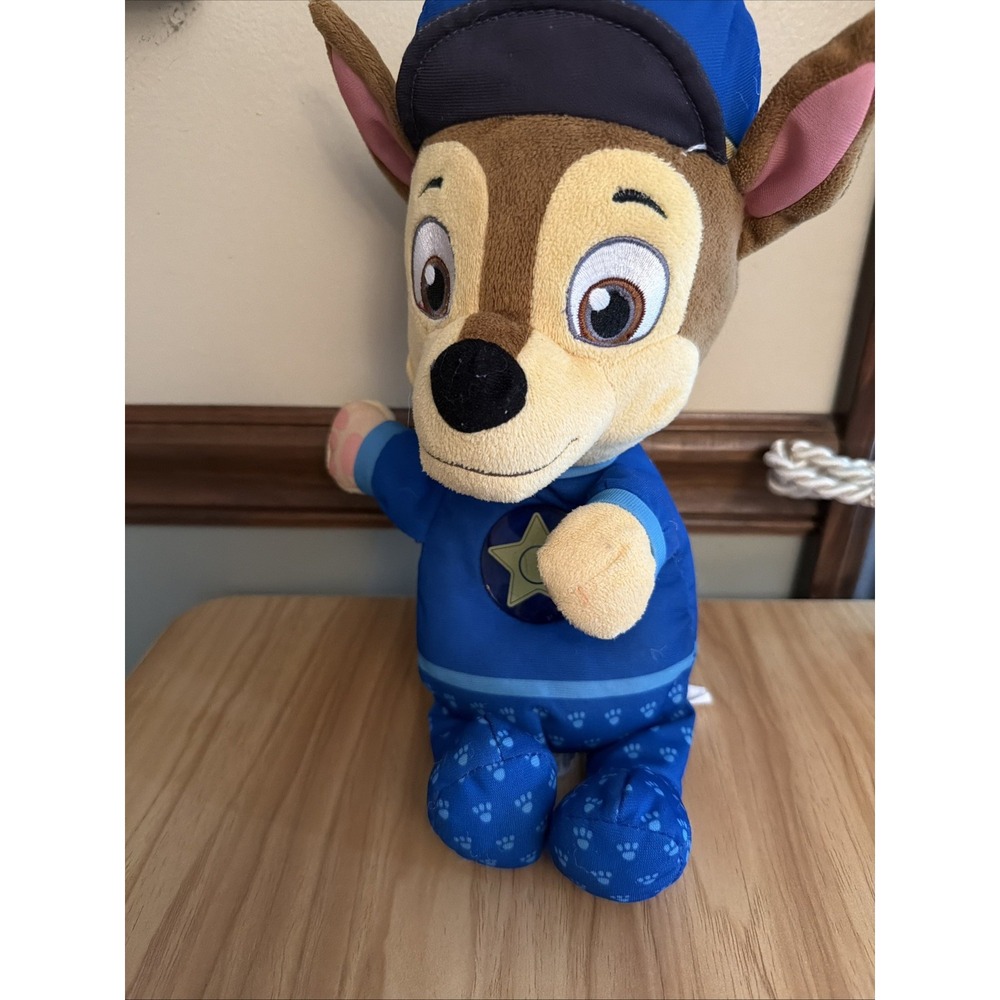 PAW Patrol Chase Light Up Plush Toy Brown Dog Stuffed Animal Medium Works